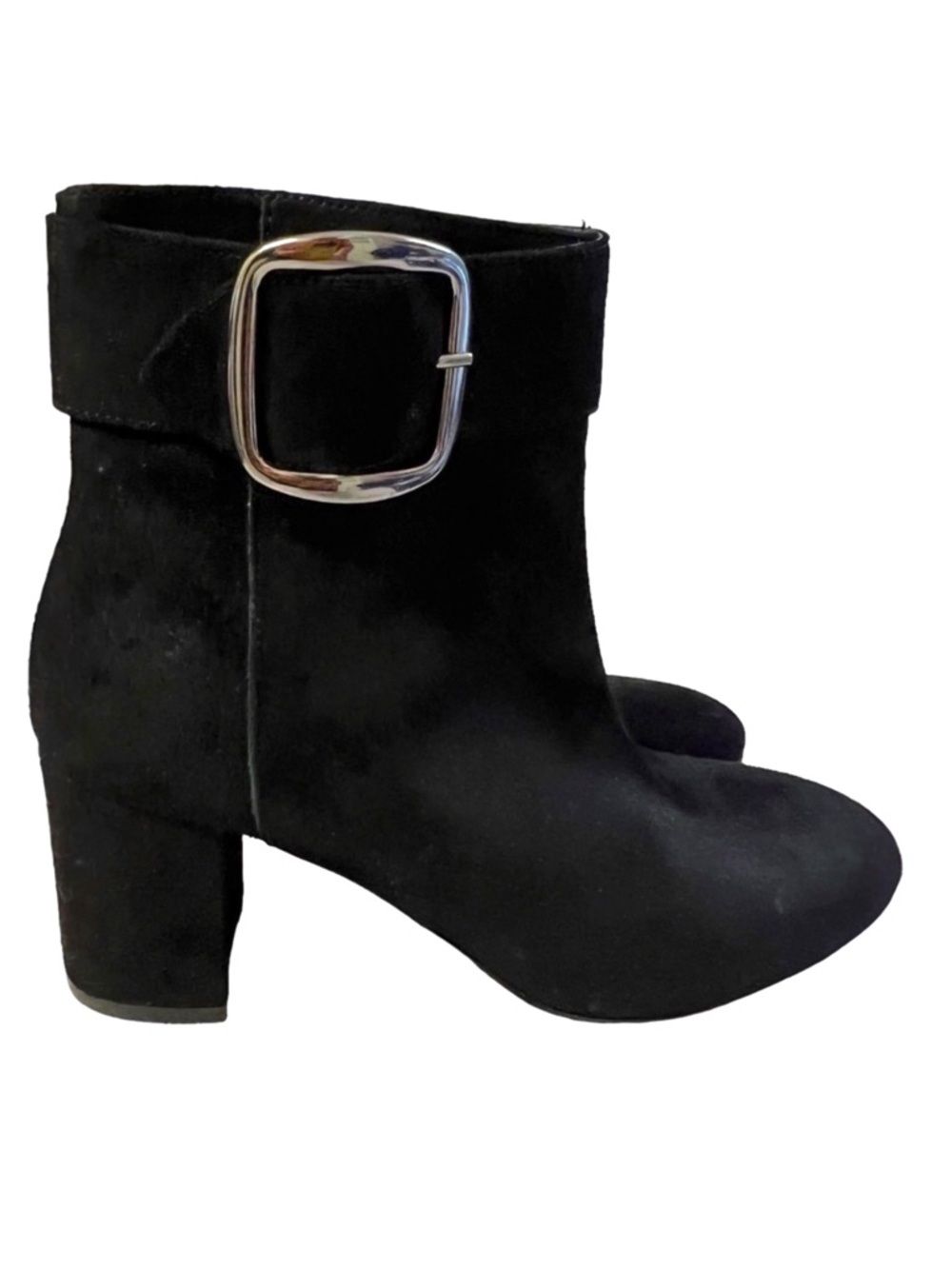 FORMENTINI Made in Italy Black Suede Leather Ankle Boots, Size 38 (US 7)